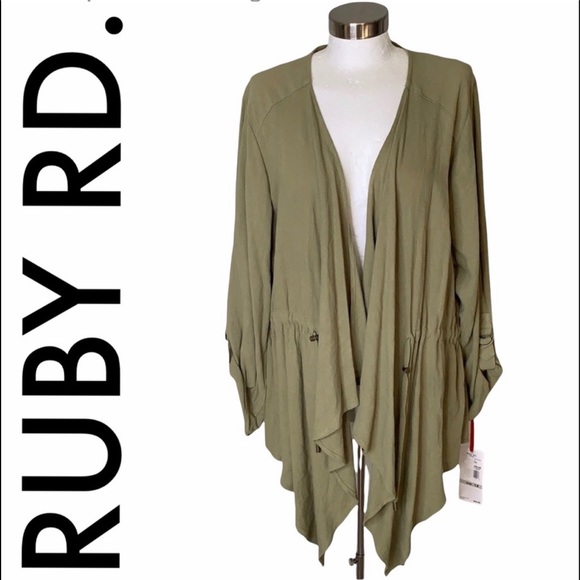 Ruby Rd. Jackets & Blazers - RUBY RD. NWT TAN LONG FLOWY SOFT JACKET SIZE 2X